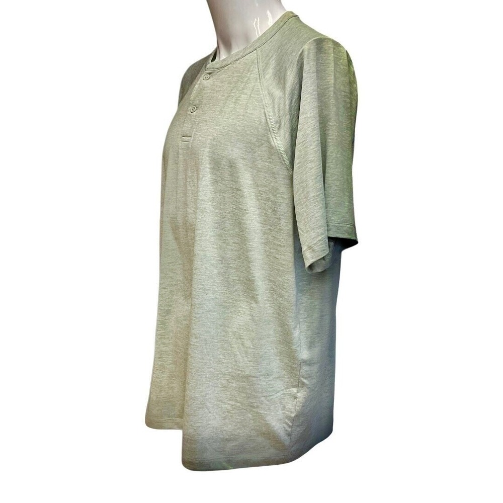 J. Crew Men's‎ Performance Henley T-Shirt Short Sleeve Green  Gray Size XL - Picture 3 of 11